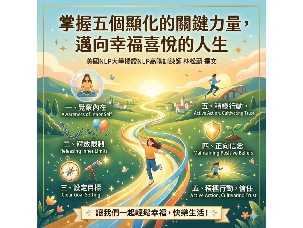 【NLP百科】掌握五個顯化的關鍵力量，邁向幸福喜悅的人生