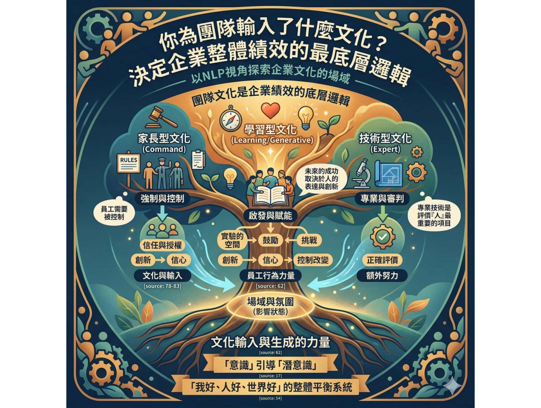 【NLP百科】你為團隊輸入了什麼文化？決定企業整體績效的最底層邏輯